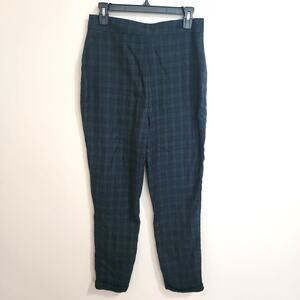 Nasty Gal Green Blue Plaid Pants Size 8
